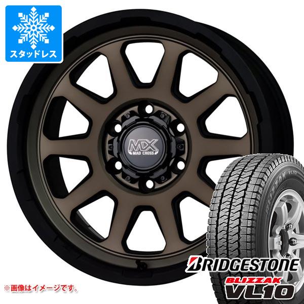ハイエース 200系用 2026年製 スタッドレス ブリヂストン ブリザック VL10 195/80R15 107/105N マッドクロスレンジャー タイヤホイール4本セット
