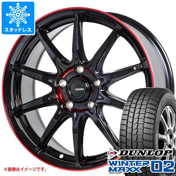 2024年製 スタッドレスタイヤ ダンロップ ウインターマックス02 WM02 185/65R15 88Q ＆ ジースピード P-05R タイヤホイール4本セット185/65-15 DUNLOP WINTER MAXX 02 WM02の通販は