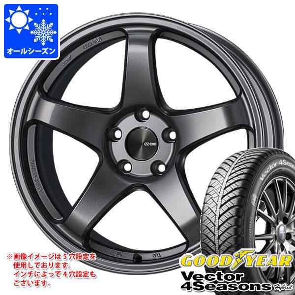 オールシーズン 215/45R18 89H グッドイヤー ベクター 4シーズンズ ハイブリッド エンケイ パフォーマンスライン PF05 7.5-18 タイヤホイの通販は