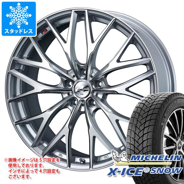 40系アルファード用 2024年製 スタッドレス ミシュラン エックスアイススノー SUV 225/55R19 103T XL レオニス MX タイヤホイール4本セット