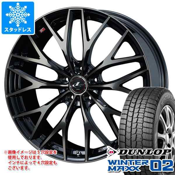 2024年製 スタッドレスタイヤ ダンロップ ウインターマックス02 WM02 195/60R17 90Q ＆ レオニス MX 7.0-17 タイヤホイール4本セット195/60-17 DUNLOP WINTER MAXX 02 WM02の通販は