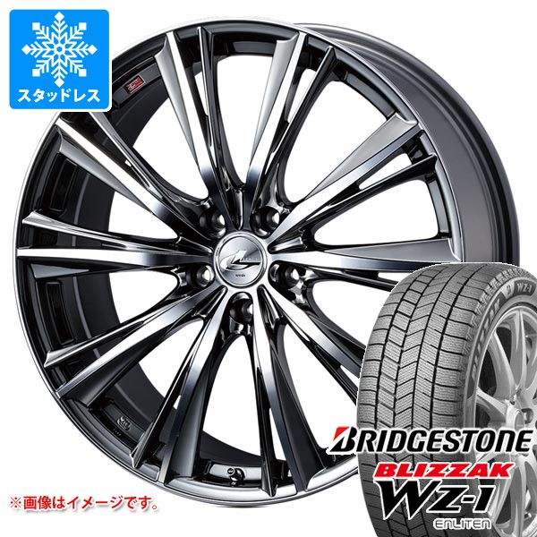 235/50R18インチ ブリヂストン ブリザック WZ-1 WZ1 5H114.3 スタッドレスタイヤホイール4本セット ウェッズ レオニス WX BKMC