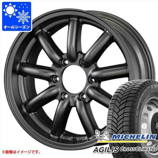 クリアランス セール CROSSCLIMATE ハイエース 200系用 オールシーズンタイヤ ミシュラン アジリスクロスクライメート 195/80R15C  108/106S ファブレス ヴァローネ MC-9 6.0-15