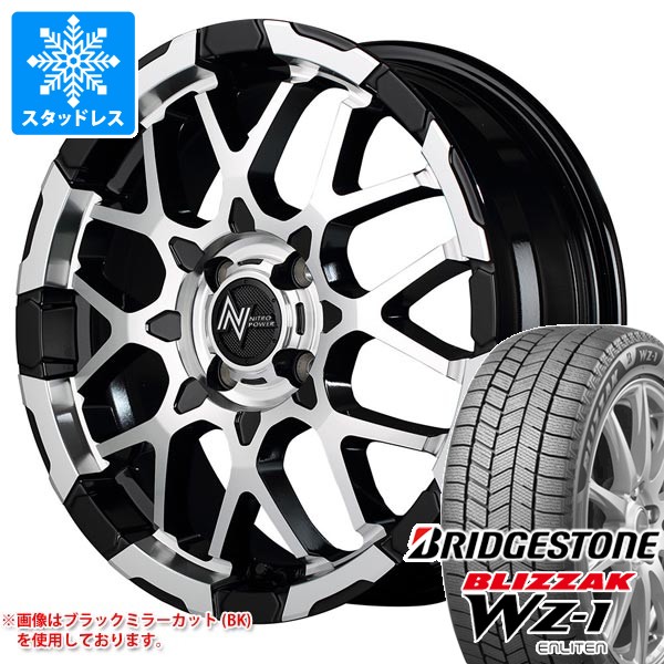 スタッドレスタイヤ ブリヂストン ブリザック WZ-1 165/65R15 81Q ＆ ナイトロパワー M28 バレット 5.0-15 タイヤホイール4本セット165/65-15 BRIDGESTONE BLIZZAK WZ-1