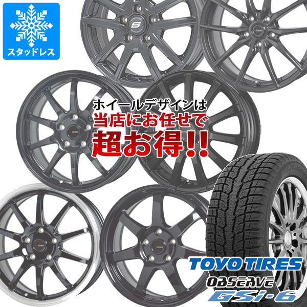 スタッドレスタイヤ トーヨー オブザーブ GSi-6 215/70R16 100Q ＆ デザイン おまかせ (黒)ブラック系ホイール 6.5-16 タイヤホイール4本セット215/70-16 TOYO OBSERVE GSi-6