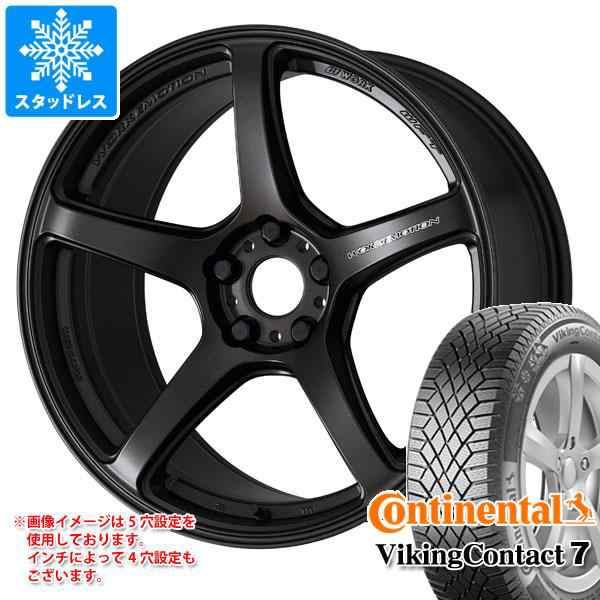 スタッドレスタイヤ コンチネンタル バイキングコンタクト7 205/50R17 93T XL ＆ ワーク エモーション T5R 7.0-17 タイヤホイール4本セッの通販は