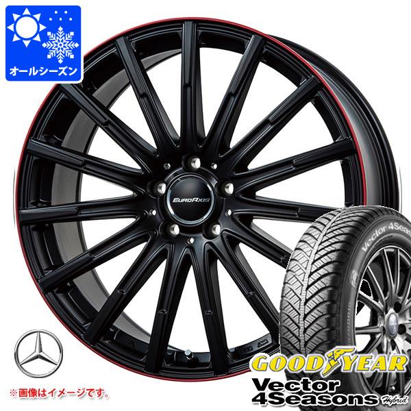 メルセデスベンツ W176 Aクラス用 オールシーズンタイヤ グッドイヤー ベクター 4シーズンズ ハイブリッド 225/45R17 91H ユーロアクシス エアフルト タイヤホイール4本セット