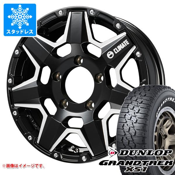 ジムニー用 スタッドレス ダンロップ グラントレック XS1 185/85R16 105/103L LT ホワイトレター クライメイト スワット タイヤホイール4本セット