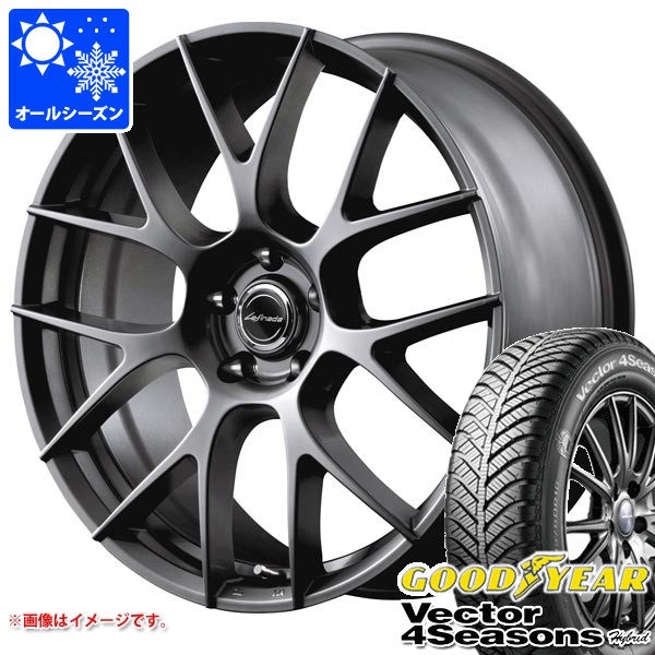 レクサス IS350用 オールシーズンタイヤ グッドイヤー ベクター 4シーズンズ ハイブリッド 225/45R17 91H レフィナーダ モーション3 7.0-17 タイヤホイール4本セット