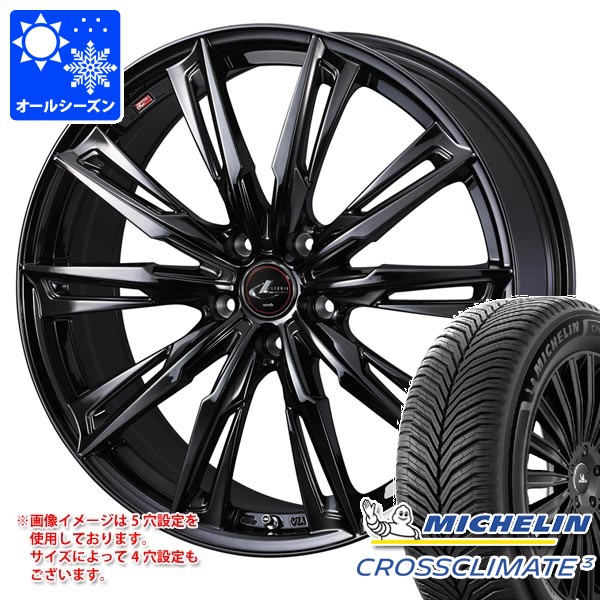 オールシーズン 215/45R18 93W XL ミシュラン クロスクライメート3 レオニス GX 7.0-18 タイヤホイール4本セット
