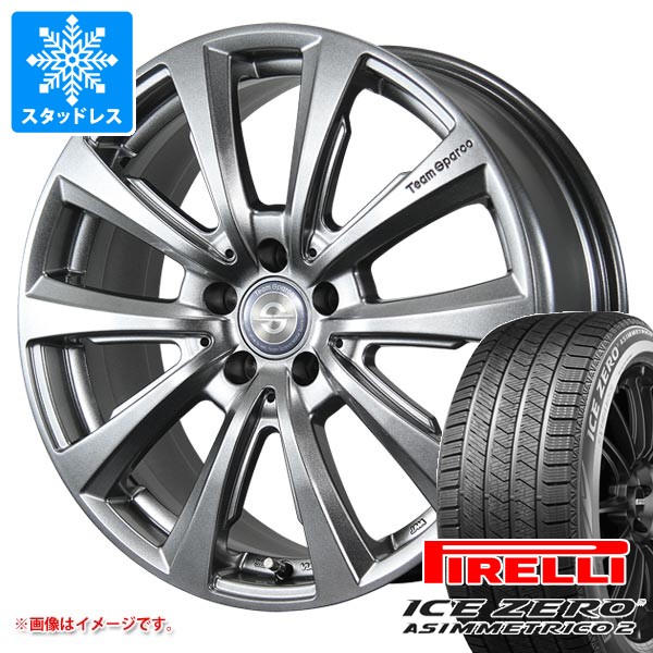 BMW G20 3シリーズ用 スタッドレス ピレリ アイスゼロアシンメトリコ2 225/45R18 95H XL チームスパルコ ヴァローザ ver.02 タイヤホイール4本セット