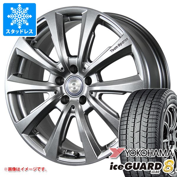 プジョー 508 W2系用 スタッドレス ヨコハマ アイスガードエイト iG80 215/55R17 94Q チームスパルコ ヴァローザ ver.02 タイヤホイール4本セット