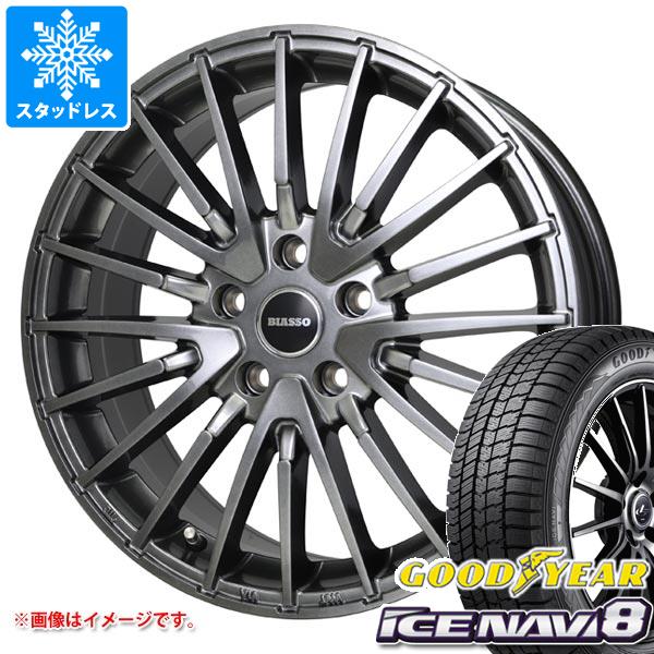 VW ポロ AWC系用 スタッドレス グッドイヤー アイスナビ8 215/45R17 87Q ビアッソ BI-02 タイヤホイール4本セット