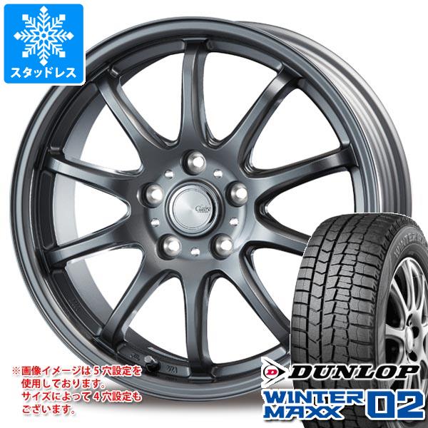 スタッドレスタイヤ ダンロップ ウインターマックス02 WM02 165/55R14 72Q ＆ インターミラノ クレール ZT10 4.5-14 タイヤホイール4本セット165/55-14 DUNLOP WINTER MAXX 02 WM02