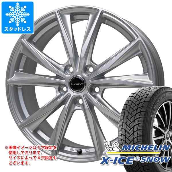 2024年製 スタッドレスタイヤ ミシュラン エックスアイススノー 155/65R14 75T ＆ エクスター ST 4.5-14 タイヤホイール4本セット155/65-14 MICHELIN X-ICE SNOWの通販は