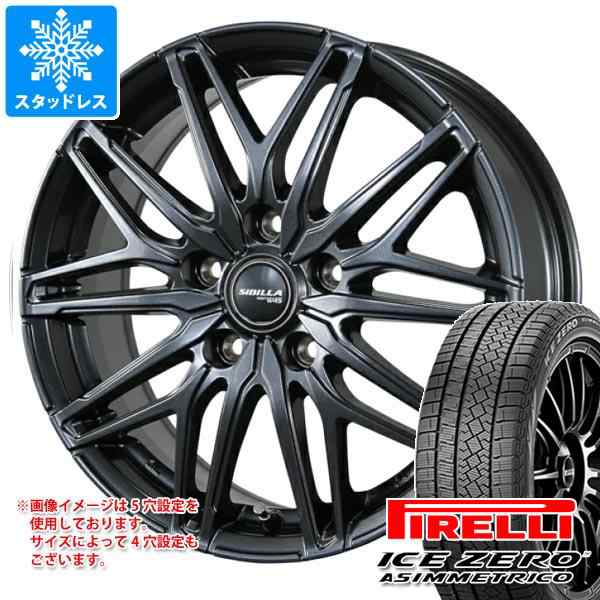 2024年製 スタッドレスタイヤ ピレリ アイスゼロアシンメトリコ 215/50R17 95H XL ＆ シビラ ネクスト W45 7.0-17 タイヤホイール4本セット215/50-17 PIRELLI ICE ZERO ASIMMETRICOの通販は