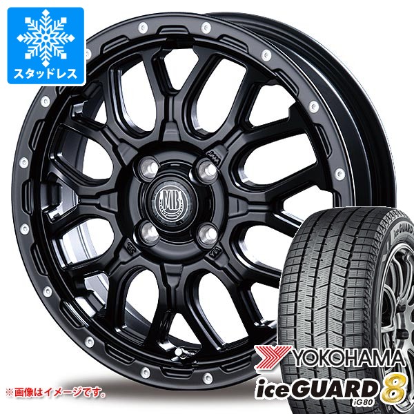 スズキ ハスラー用 スタッドレス ヨコハマ アイスガードエイト iG80 165/65R14 79Q インターミラノ マッドバーン XR-800M タイヤホイール4本セット