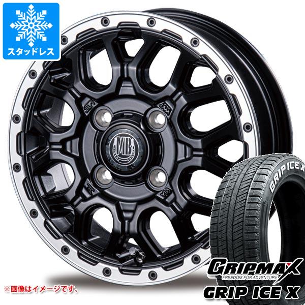 ハイゼットトラック S500系用 スタッドレス グリップマックス グリップアイスエックス 165/65R14 79Q ホワイトレター インターミラノ マッドバーン XR-800M タイヤホイール4本セット