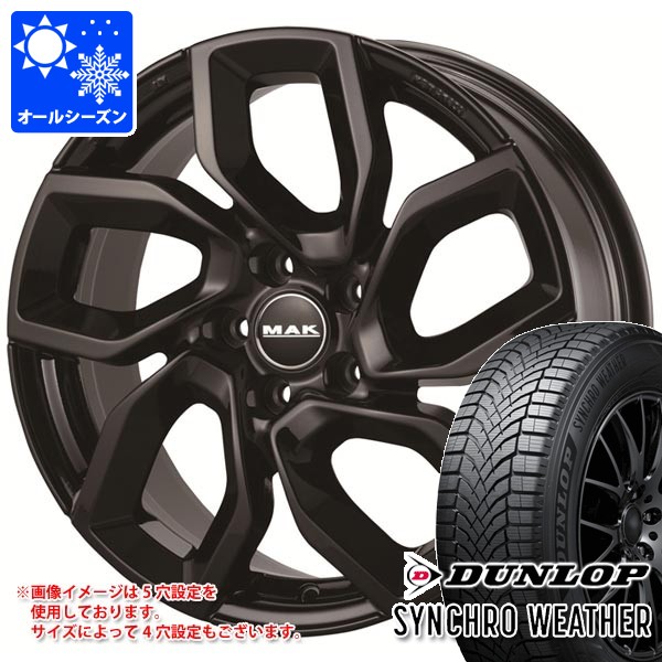 シトロエン C3 B6系用 オールシーズンタイヤ ダンロップ シンクロウェザー 195/65R15 91H MAK アポロ タイヤホイール4本セット