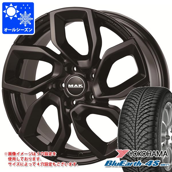 シトロエン C3エアクロス A8H系用 オールシーズンタイヤ ヨコハマ ブルーアース4S AW21 215/50R17 95W XL MAK アポロ タイヤホイール4本セット