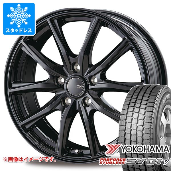 スタッドレスタイヤ ヨコハマ プロフォース スタッドレス SY01V 145/80R12 80/78N (145R12 6PR相当) ＆ インターミラノ クレール GZ10 3.5-12 タイヤホイール4本セット145/80-12 YOKOHAMA PROFORCE STUDLESS SY01V