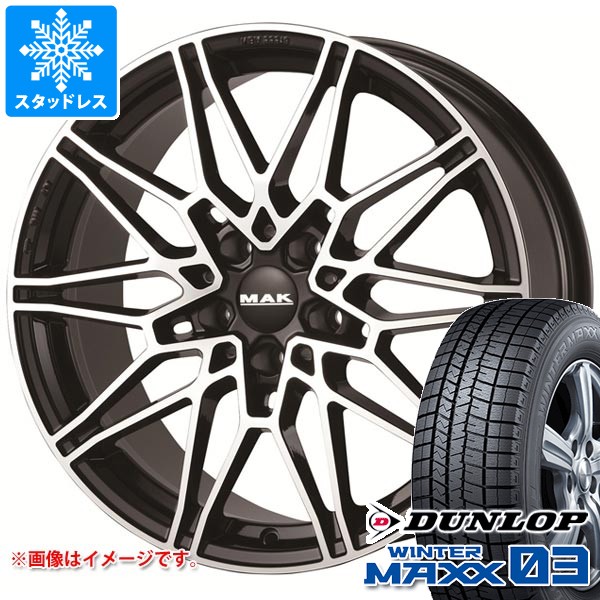 BMW G60 i5用 スタッドレス ダンロップ ウインターマックス03 WM03 245/45R19 98Q MAK ケーニッヒ タイヤホイール4本セット