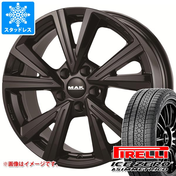 アルファロメオ ステルヴィオ用 2025年製 スタッドレス ピレリ アイスゼロアシンメトリコ 235/60R18 107H XL MAK モンツァ タイヤホイール4本セット 103,500円