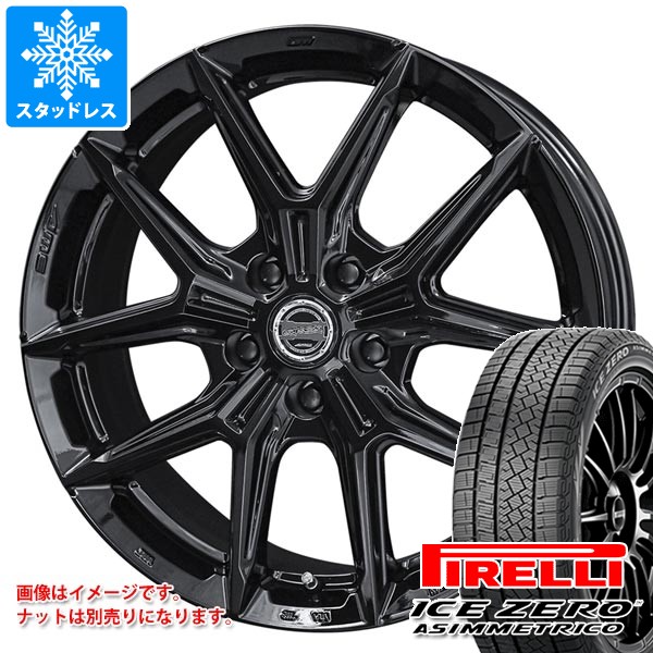 スタッドレスタイヤ ピレリ アイスゼロアシンメトリコ 215/55R18 99H XL ＆ スマック IG-TEC 7.5-18 タイヤホイール4本セット215/55-18 PIRELLI ICE ZERO ASIMMETRICO