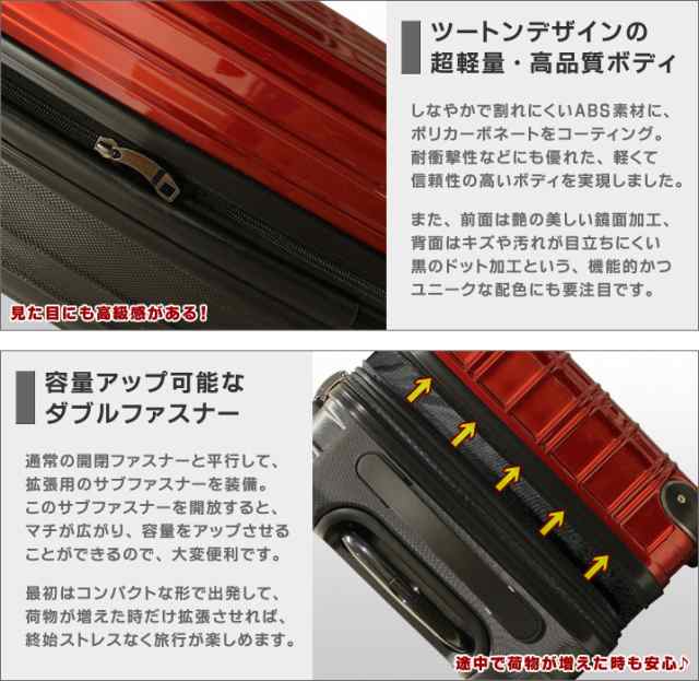 キャリーケース Mサイズ スーツケース Mサイズ 中型 拡張機能付き キャリーバッグ 超軽量 ダブルキャスター 送料無料の通販はau PAY  マーケット - スーツケース専門店 ラビット通販