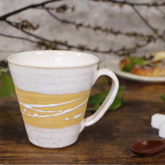 信楽焼 マグカップ 400ml（満水時）陶器 和風 コップ スープカップ
