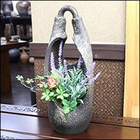フラワーベース 陶器 やまもも花器 壷 つぼ 花瓶 花器 花入れ 一輪挿し 信楽焼 おしゃれ 和風【手作り】