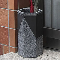 傘立て 陶器 アンブレラスタンド ツートン六角 玄関 インテリア かさたて信楽焼 おしゃれ 和風 北欧【手作り】