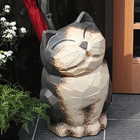 傘立て 陶器 アンブレラスタンド 信楽焼 黒猫 インテリア ねこ かさたて 玄関 信楽焼 かさたて 和風 北欧【手作り】