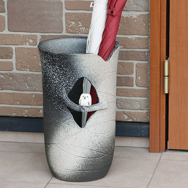 傘立て 清流 信楽焼　陶器 日本製 アンブレラスタンド 信楽焼 傘立て 陶器 屋外 日本製 信楽焼き モダン 北欧 錆びない
