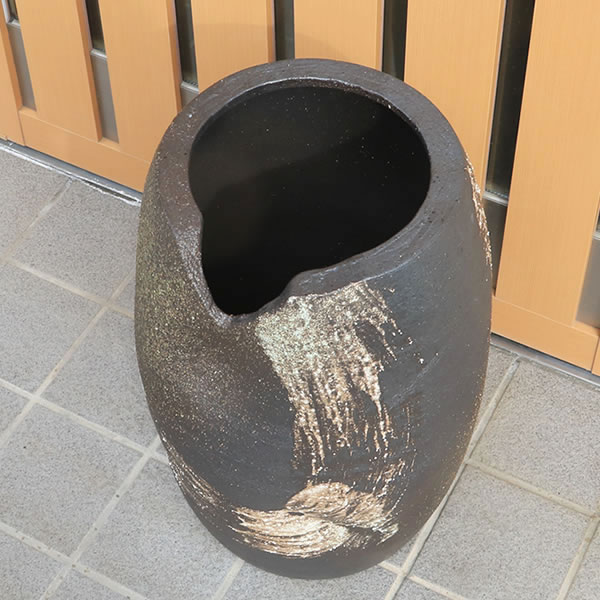傘立て 陶器 アンブレラスタンド 信楽焼かさたて 傘入れ 壷 しがらき