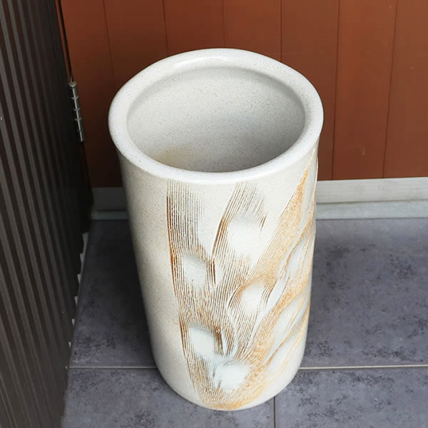 傘立て 陶器 アンブレラスタンド かさたて 傘入れ 壷 信楽焼 おしゃれ 和風 北欧【手作り】