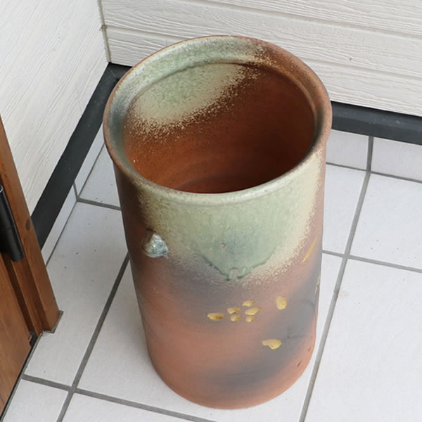 傘立て 陶器 アンブレラスタンド かさたて 傘入れ 壷 信楽焼 おしゃれ 和風 北欧【手作り】_1