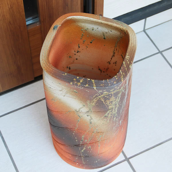 傘立て 陶器 アンブレラスタンド かさたて 傘入れ 壷 信楽焼 おしゃれ 和風 北欧【手作り】_1