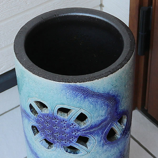 傘立て 陶器 アンブレラスタンド かさたて 傘入れ 壷 信楽焼 おしゃれ 和風 北欧【手作り】