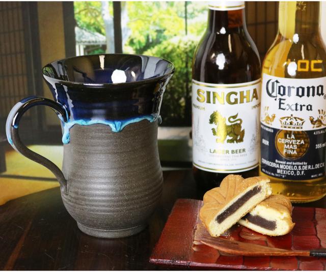 ビアカップ ビールジョッキ ワンランク上の贅沢 大きい ビアマグ 皿 ギフト 信楽焼 おしゃれ 和風 陶器 手作り の通販はau Pay マーケット まるいち本店