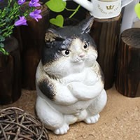 陶器 ボスねこ置物 の可愛いネコ 置物 インテリア やき ねこ 猫 置物 猫 信楽焼 おしゃれ 和風 手作り の通販はau Pay マーケット まるいち本店