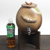 陶器 仲良しふくろう焼酎サーバー サーバー サーバー ふくろう焼酎サーバー 信楽焼 おしゃれ 和風【手作り】