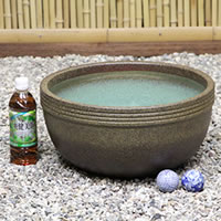 値下げ⭐︎陶器の浮き玉＊夏にぴったり♪ 睡蓮鉢やメダカ鉢に（まとめ買い歓迎）赤 Amazon.co.jp: 信楽焼 睡蓮鉢【11号 はけ目水鉢 su-0276