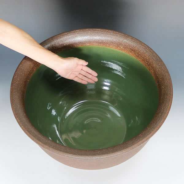 陶器 スイレン鉢 大型 水鉢 水鉢 鉢 金魚鉢 めだか鉢 すいれん鉢