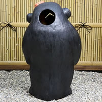 たぬき 置物 名入れ 25号メス狸 縁起物 信楽焼 おしゃれ 和風 陶器 【手作り】_1