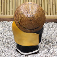 お坊さん狸 たぬき 置物 名入れ 鉄鉢 縁起物 信楽焼 おしゃれ 和風 陶器 【手作り】_2