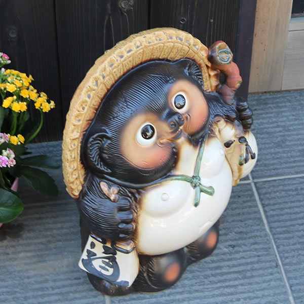 たぬき 置物 名入れ 狸信楽焼 おしゃれ 和風 陶器 【手作り】の通販は