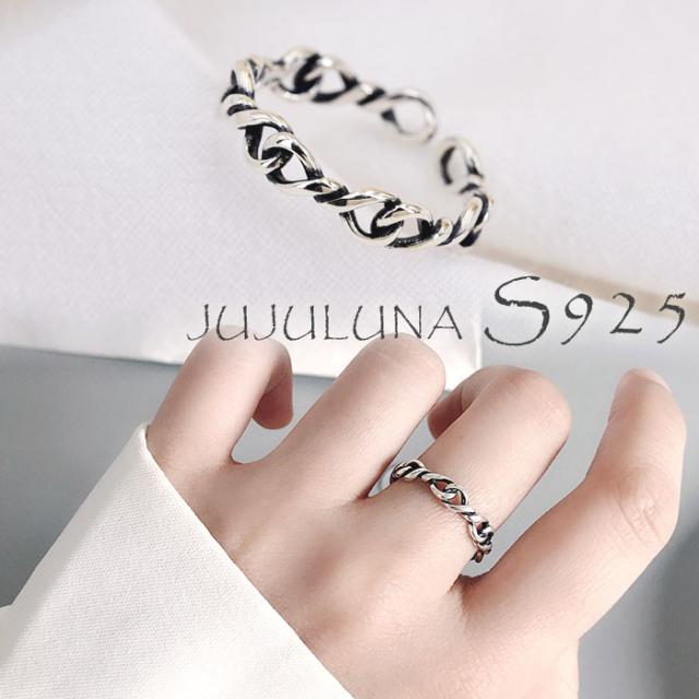 リング 指輪 チェーン レディース アクセサリー 重ね付け オフィス シルバー925 Silver925 フリーサイズ 結婚式 パーティー カジュアル の通販はau Pay マーケット Jujuluna