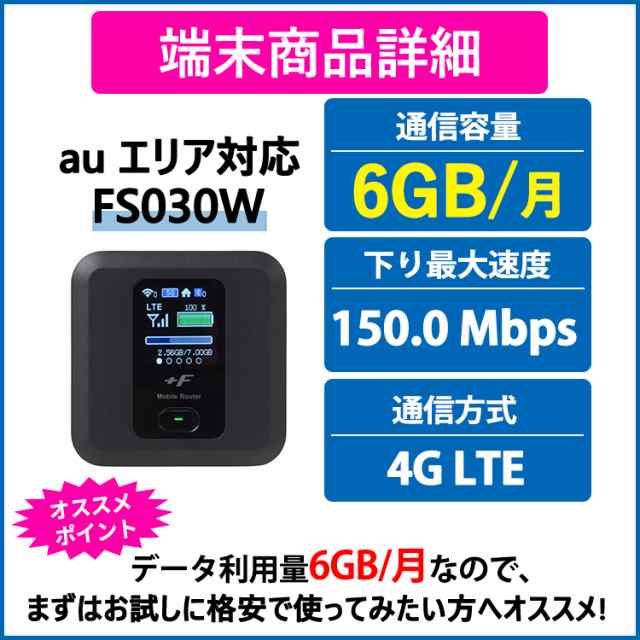 往復送料無料 Wifi レンタル 6gb モデル 30日 Au ポケットwifi Fs030w Pocket Wifi 1ヶ月 レンタルwifi ルーター Wi Fi 中継器 国内 専用の通販はau Pay マーケット Wifiレンタルどっとこむ店