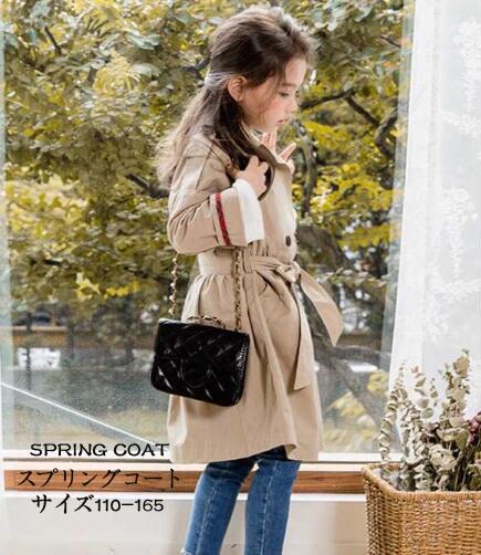スプリングコート 親子服 子供 子 女の子 リボン付き ジュニア 秋冬 着痩せ ファッションの通販はau Pay マーケット エルアールショップ